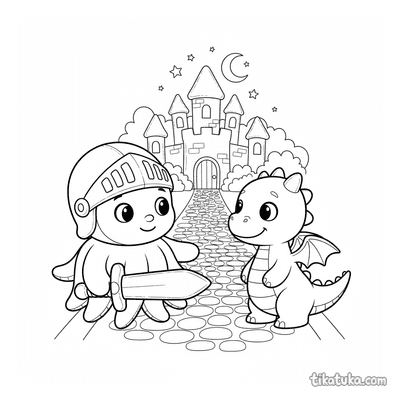 Octopus Knight and Baby Dragon