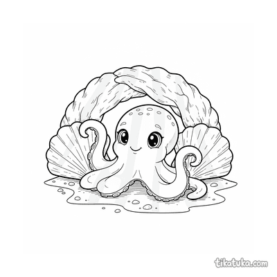 Octopus Under a Shell Arch