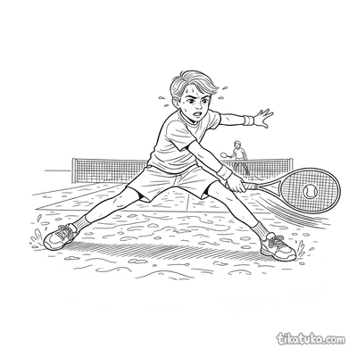 Intense Tennis Rally