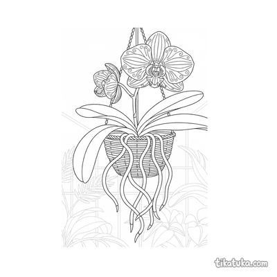 Orchid in Hanging Basket