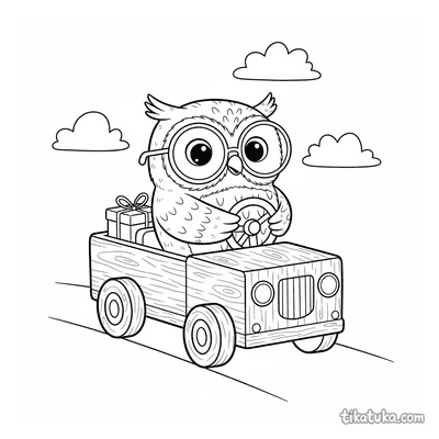 Owl Oof Driving a Delivery Truck