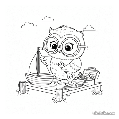 Owl Oof Fixing a Sailboat