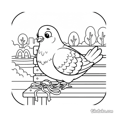 Ribbon-Collecting City Pigeon