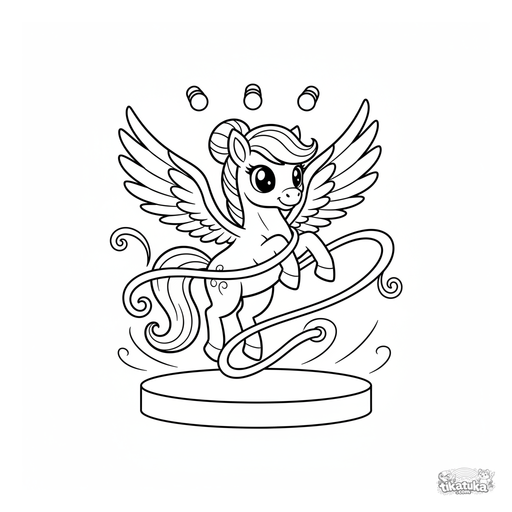 Pegasus Acrobat with Ribbon