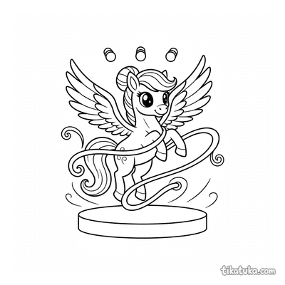 Pegasus Acrobat with Ribbon