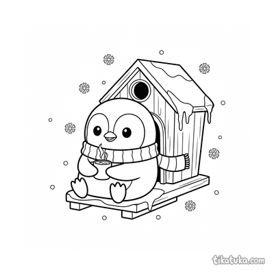 Penguin on Porch