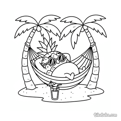Pineapple in a Hammock