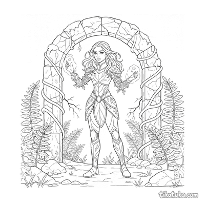 Plant Hero in Ancient Forest Ruins