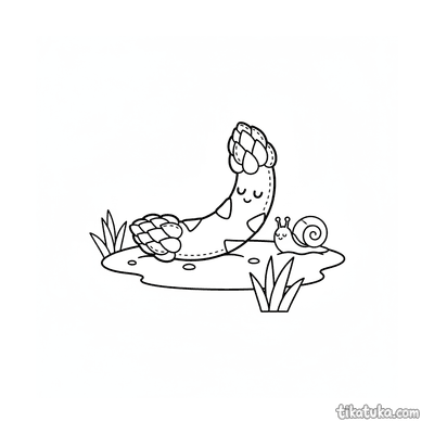 Plush Asparagus in Garden Bed