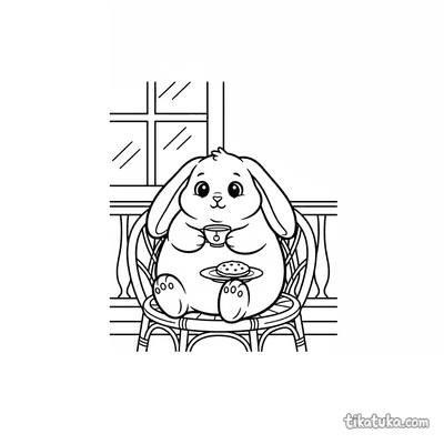 Plush Rabbit Tea Party