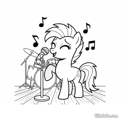 Pony Tapping Hoof at Microphone