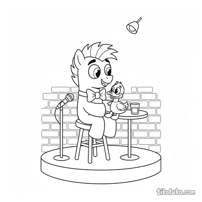 Pony Ventriloquist on Stage