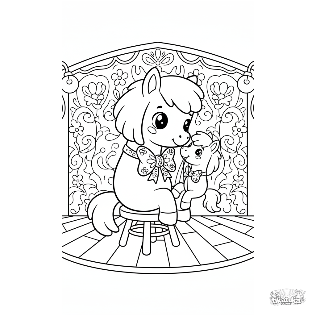 Pony Ventriloquist with Dummy on Stage