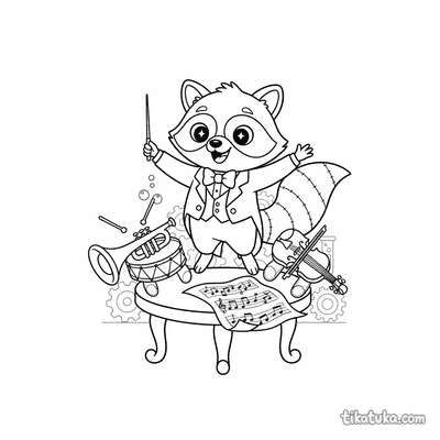 Raccoon Shmyak the Conductor