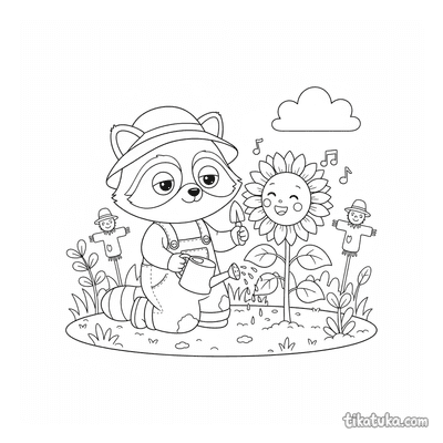 Raccoon Shmyak the Gardener