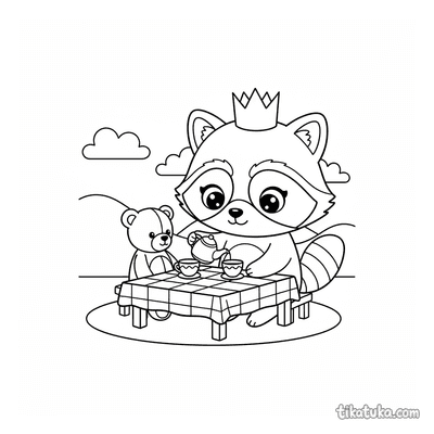 Princess Raccoon Shmyak Tea Party