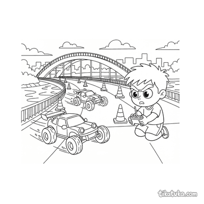 RC Car Race on the Bridge