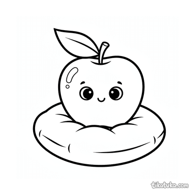 Apple on Cushion