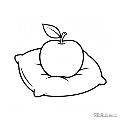 Apple on Cushion