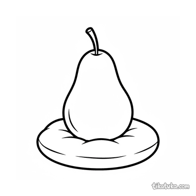 Pear on Cushion