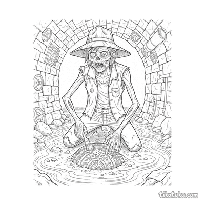 Zombie Archaeologist in Sewer