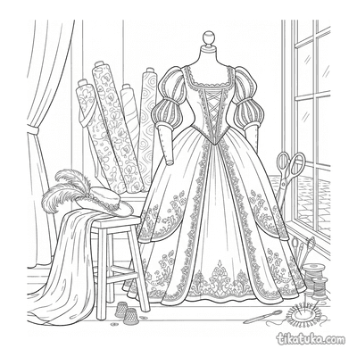 Renaissance Fair Gown on a Mannequin