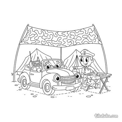 Retro Command Car with Map Table