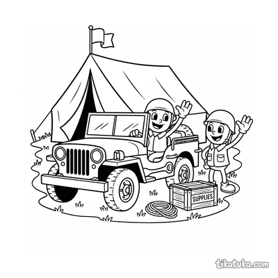 Vintage Jeep near Field HQ