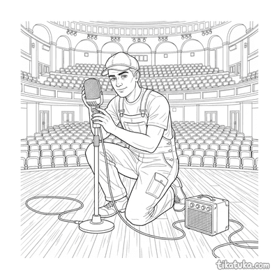 Retro Microphone Tester on Stage