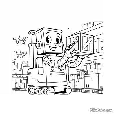 Retro Robot Forklift