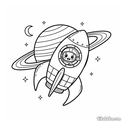 Retro Rocket Orbiting Ringed Planet