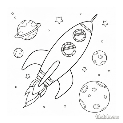 Retro Rocket Among Planets