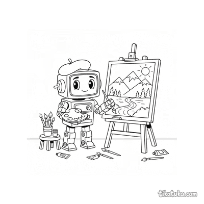 Robot Artist at Easel