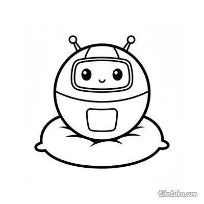 Round Robot on Cushion