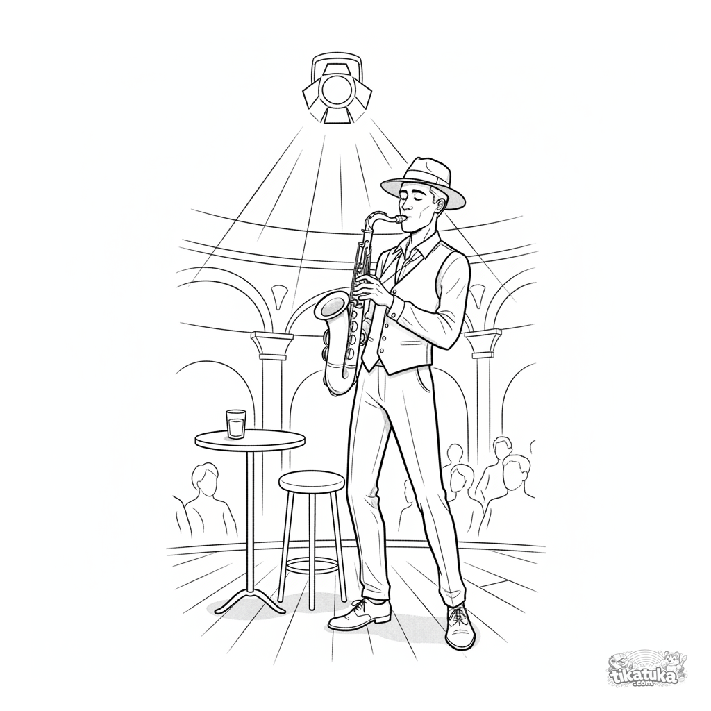 Saxophone Player on Stage