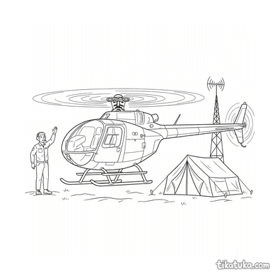 Scout Helicopter Landing