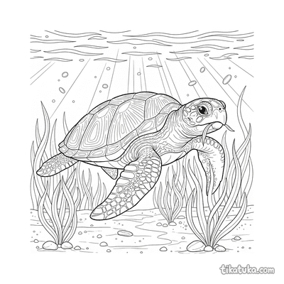 Sea Turtle in the Shallows