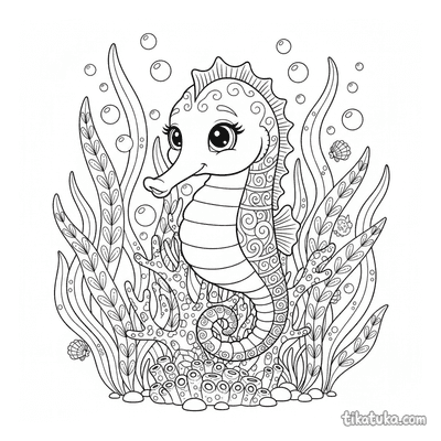 Seahorse in a Kelp Forest