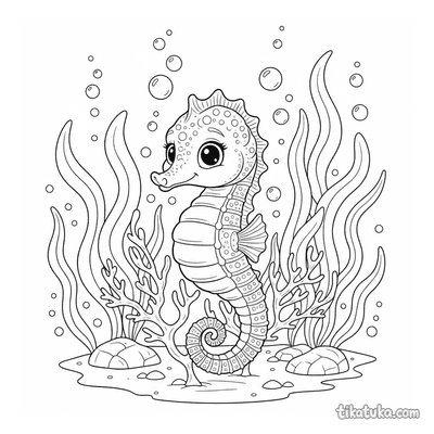 Seahorse in a Kelp Forest