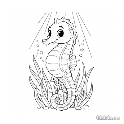 Seahorse Father Carrying Babies