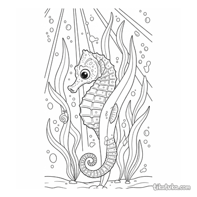 Seahorse in a Kelp Forest