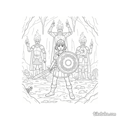 Shield-Bearer Facing Gorgon Statues