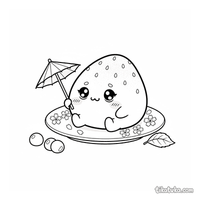 Shy Mochi with Umbrella