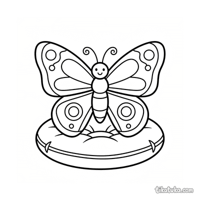 Simple Butterfly Resting on Cushion