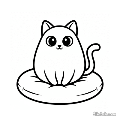 Simple Cat on Cushion