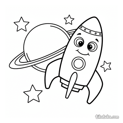 Rocket and Planet for Toddlers
