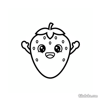 Simple Smiling Strawberry