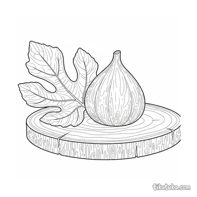 Single Fig on Wood