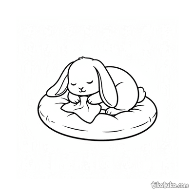 Sleeping Plush Bunny