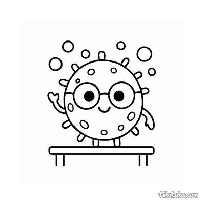 Smiling Bacterium with Glasses